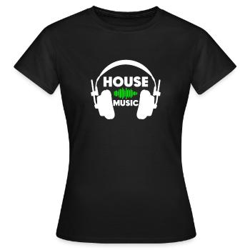 House Music - Frauen T-Shirt - Schwarz - Vorne - AI Model Female 172 dark (172cm)