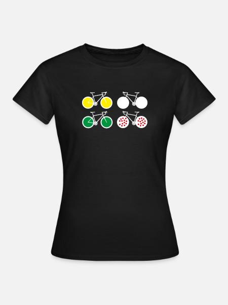 Frankreich Radrennen Tour Radsport Rennrad Trikots - Frauen T-Shirt - Schwarz