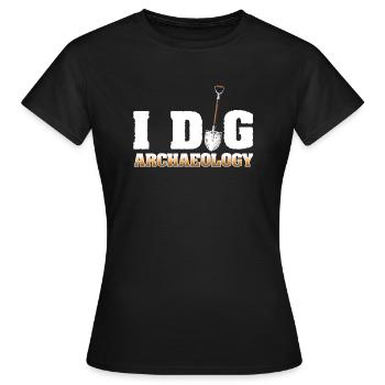 Collectionneur d'archéologie - T-shirt Femme - noir - Devant - AI Model Female 172 dark (172cm)