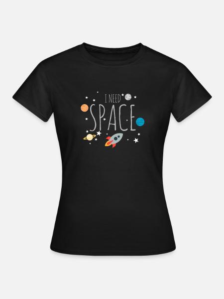 Espace - Espace-Fusées planètes cadeau - T-shirt Femme - noir