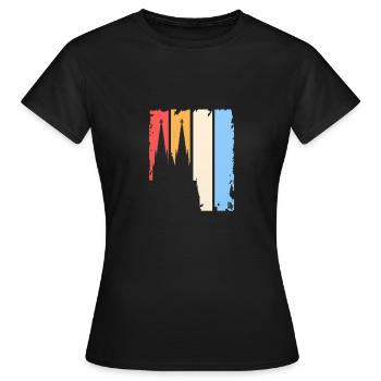 Vinatge Ko ln - T-shirt Femme - noir - Devant - AI Model Female 172 dark (172cm)