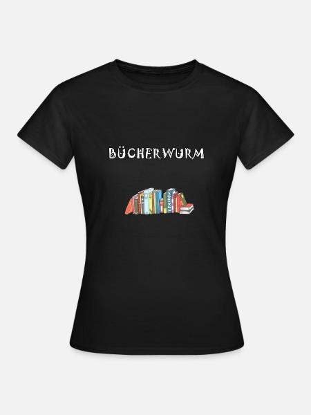Buch Buch Bücher Bücher lesen Bücherwurm Buch - Frauen T-Shirt - Schwarz