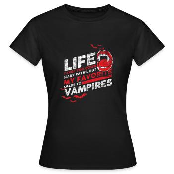 vampire - T-shirt Femme - noir - Devant - AI Model Female 172 dark (172cm)
