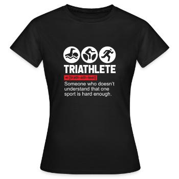 Triathlet - Frauen T-Shirt - Schwarz - Vorne - AI Model Female 172 dark (172cm)