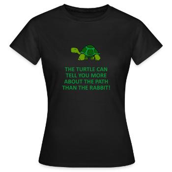 Schildkröte - Frauen T-Shirt - Schwarz - Vorne - AI Model Female 172 dark (172cm)