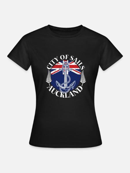 Auckland - ville des marins - T-shirt Femme - noir
