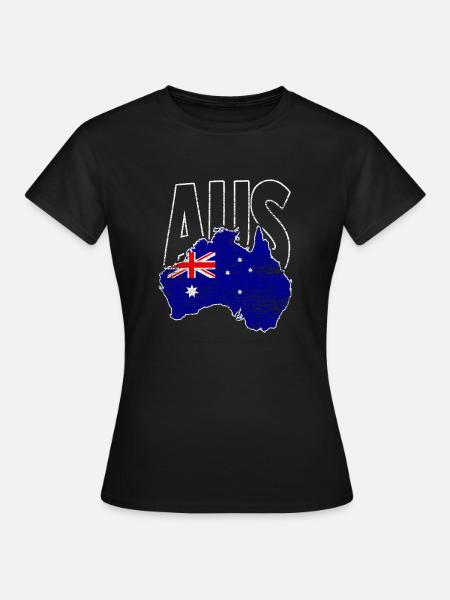 Australien Flagge - Frauen T-Shirt - Schwarz