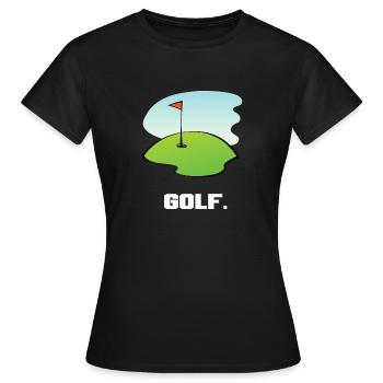 Golfer Golf Golfen - Frauen T-Shirt - Schwarz - Vorne - AI Model Female 172 dark (172cm)
