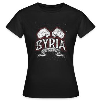 Freies Syrien - Frauen T-Shirt - Schwarz - Vorne - AI Model Female 172 dark (172cm)