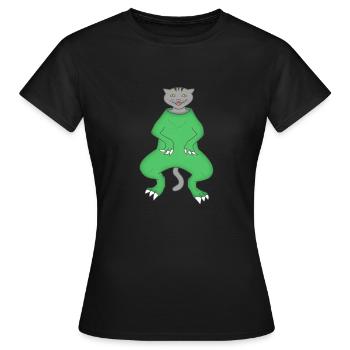 Dinosaure déguisé - T-shirt Femme - noir - Devant - AI Model Female 172 dark (172cm)