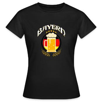 Bayern Maßkrug Chemise - T-shirt Femme - noir - Devant - AI Model Female 172 dark (172cm)
