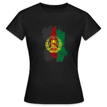 Drapeau afghan - T-shirt Femme - noir - Devant - AI Model Female 172 dark (172cm)
