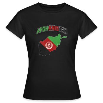 Afghanistan Flag Country Patriot Middle East - Women's T-Shirt - black - Front - AI Model Female 172 dark (172cm)