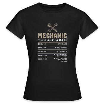 Mechanic Mechanics Repair Vintage Gift - Women's T-Shirt - black - Front - AI Model Female 172 dark (172cm)