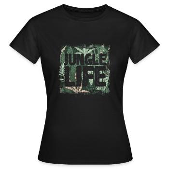 La vie dans la jungle - T-shirt Femme - noir - Devant - AI Model Female 172 dark (172cm)