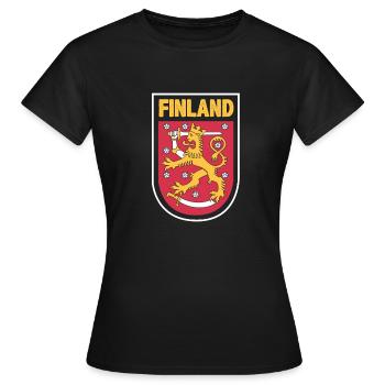 Finland - Women's T-Shirt - black - Front - AI Model Female 172 dark (172cm)