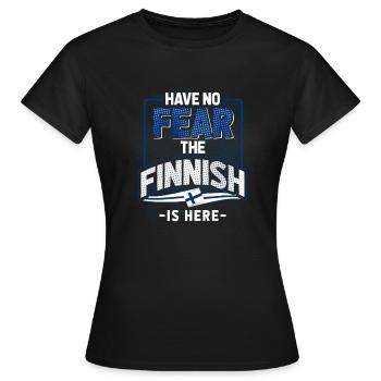 Finland - Women's T-Shirt - black - Front - AI Model Female 172 dark (172cm)