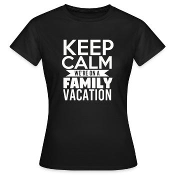 Vacances vacances Urlaubsreif vacances - T-shirt Femme - noir - Devant - AI Model Female 172 dark (172cm)