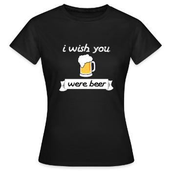 Je vous souhaite une bière bière - T-shirt Femme - noir - Devant - AI Model Female 172 dark (172cm)