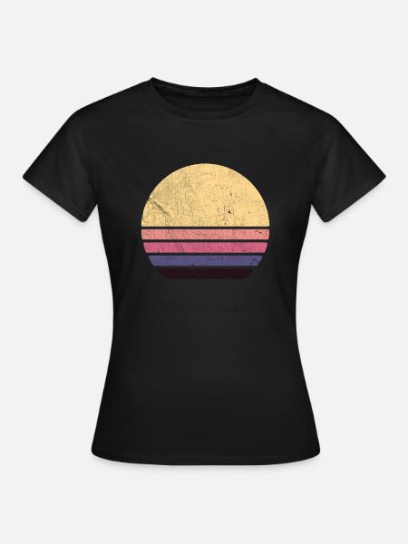 Relax Sonnenuntergang Distressed T-Shirt Geschenk - Frauen T-Shirt - Schwarz