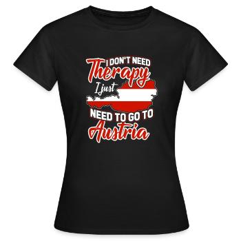 Autriche - T-shirt Femme - noir - Devant - AI Model Female 172 dark (172cm)