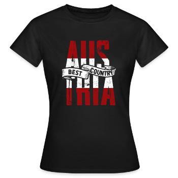 Autriche - T-shirt Femme - noir - Devant - AI Model Female 172 dark (172cm)
