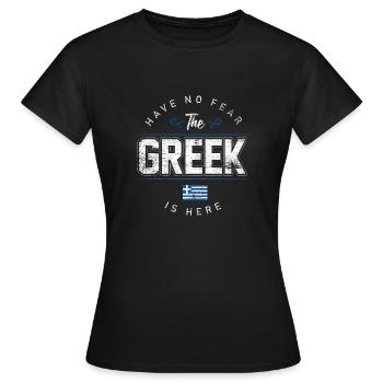 Grèce - T-shirt Femme - noir - Devant - AI Model Female 172 dark (172cm)