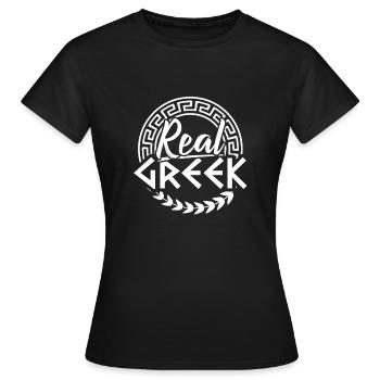 Antikes Griechenland Grieche Athen Geschenk - Frauen T-Shirt - Schwarz - Vorne - AI Model Female 172 dark (172cm)
