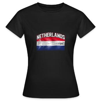 Drapeau néerlandais - T-shirt Femme - noir - Devant - AI Model Female 172 dark (172cm)