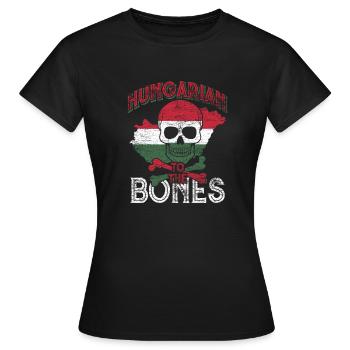 Hongrie - T-shirt Femme - noir - Devant - AI Model Female 172 dark (172cm)