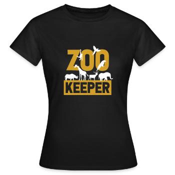 Tierpfleger - Frauen T-Shirt - Schwarz - Vorne - AI Model Female 172 dark (172cm)