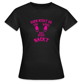 Dear naked in pink - Women's T-Shirt - black - Front - AI Model Female 172 dark (172cm)