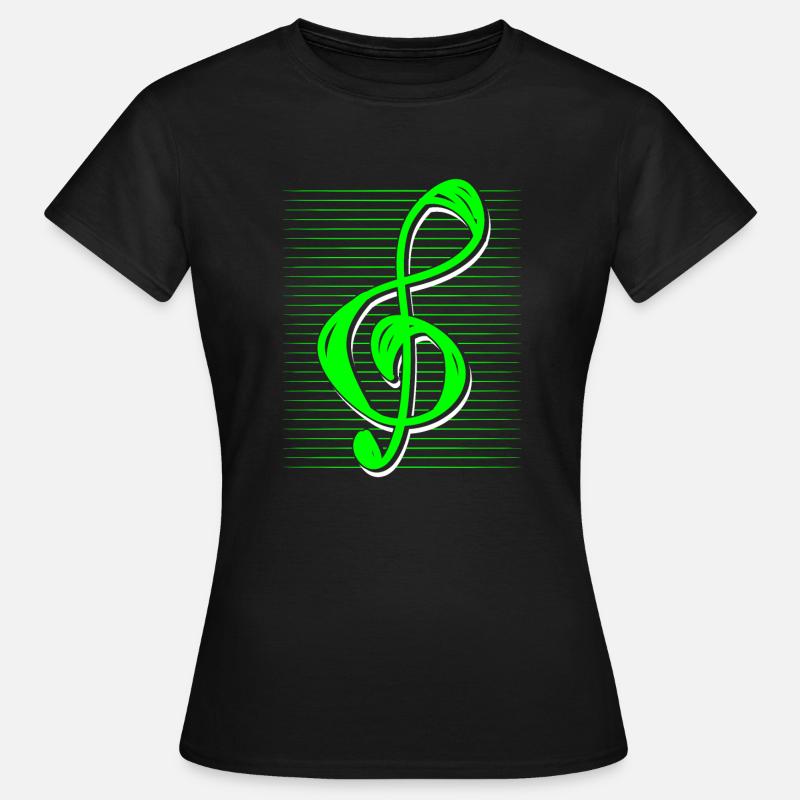 treble clef - Women's T-Shirt - black