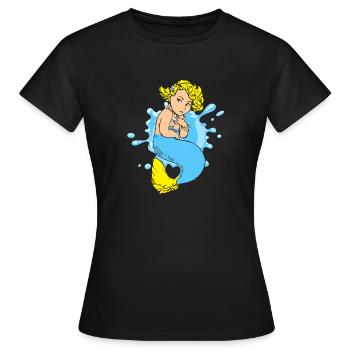 Sirène sirène sirène conte de fées - T-shirt Femme - noir - Devant - AI Model Female 172 dark (172cm)