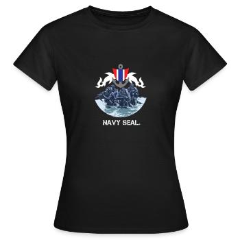 Navy Seal Rescue Diver - T-shirt Femme - noir - Devant - AI Model Female 172 dark (172cm)