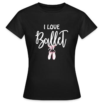 J'adore le ballet - T-shirt Femme - noir - Devant - AI Model Female 172 dark (172cm)