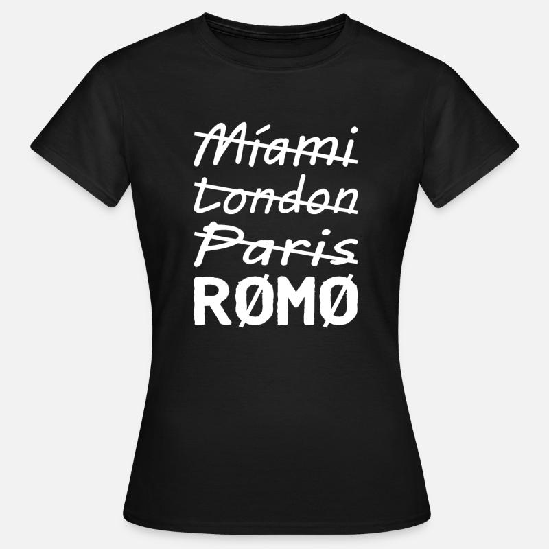 Miami London Paris Rømø - Dame-T-shirt - sort