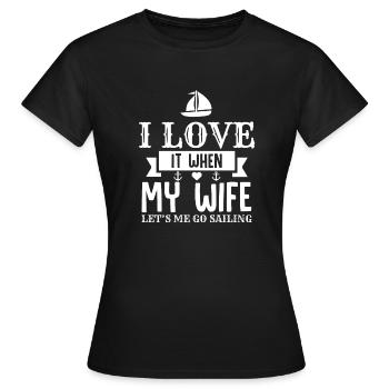 navigation à voile - T-shirt Femme - noir - Devant - AI Model Female 172 dark (172cm)