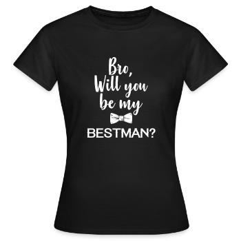 Bruder des Bräutigam - Hochzeit Familie Bro - Frauen T-Shirt - Schwarz - Vorne - AI Model Female 172 dark (172cm)