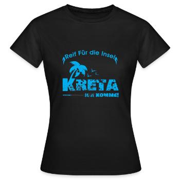 Crète - T-shirt Femme - noir - Devant - AI Model Female 172 dark (172cm)