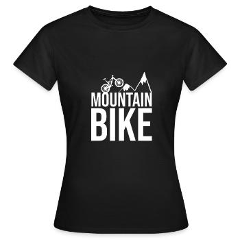 Montagnes de vélo de montagne - T-shirt Femme - noir - Devant - AI Model Female 172 dark (172cm)
