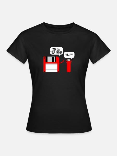 Floppy USB Stick Quelle idée de cadeau - T-shirt Femme - noir