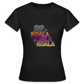 Koala Koala Koala - Women's T-Shirt - black - Front - AI Model Female 172 dark (172cm)