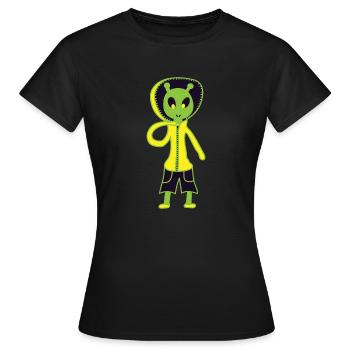 Alien - Frauen T-Shirt - Schwarz - Vorne - AI Model Female 172 dark (172cm)