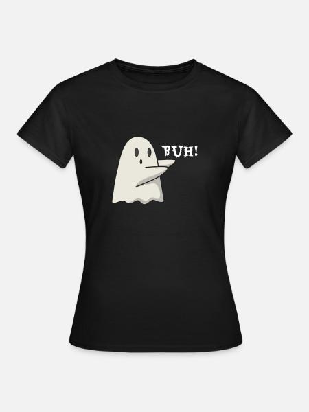 Gespenst Geist Halloween Geschenk - Frauen T-Shirt - Schwarz