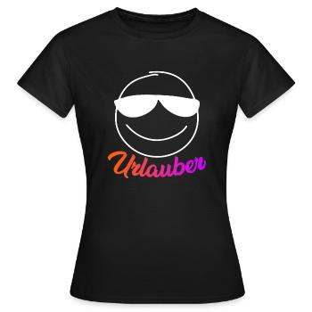 Vacances de vacances - T-shirt Femme - noir - Devant - AI Model Female 172 dark (172cm)