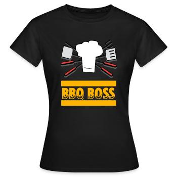 Cadeau BBQ BOSS - T-shirt Femme - noir - Devant - AI Model Female 172 dark (172cm)