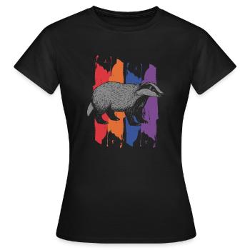 Dachs - Frauen T-Shirt - Schwarz - Vorne - AI Model Female 172 dark (172cm)