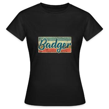 Dachs - Frauen T-Shirt - Schwarz - Vorne - AI Model Female 172 dark (172cm)