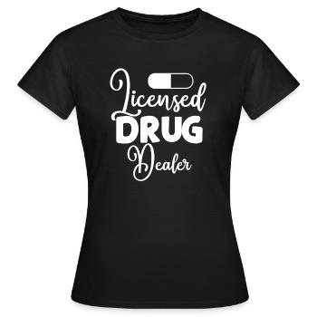 Apotheker T-Shirt - Apotheker - Medikament - Pille - Frauen T-Shirt - Schwarz - Vorne - AI Model Female 172 dark (172cm)